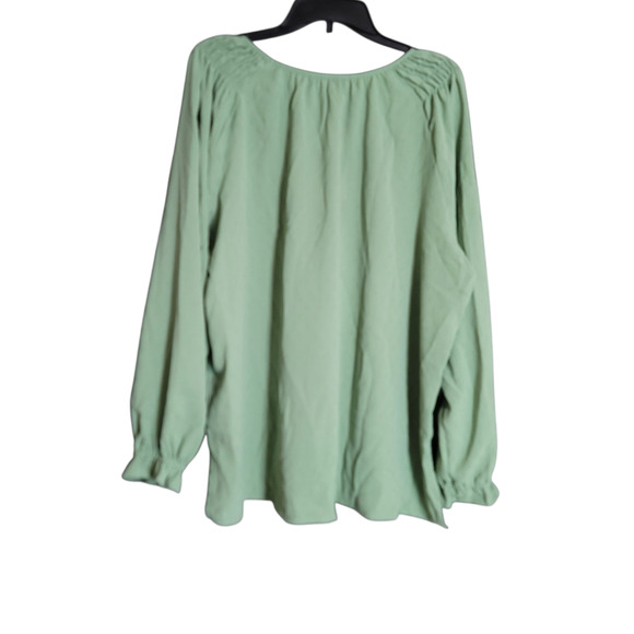 Jessica Simpson Green Ruched Shoulder Blouse  XXL - Picture 2 of 12